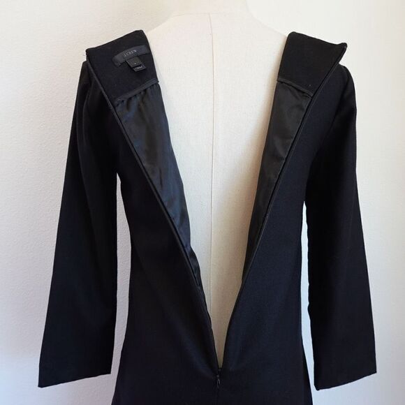 J.Crew Jules Black Wool Dress with Front Pockets Size 0 - Picture 12 of 16